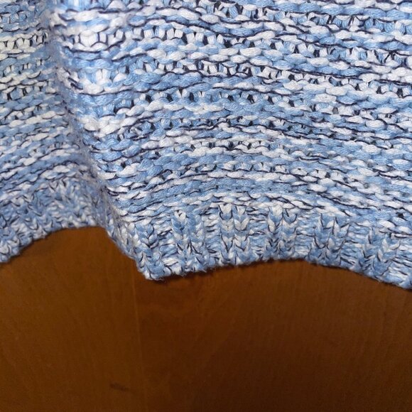 Anthology Womens Blue & White Knit Sweater Size 18/18W (US) Cotton Blend - Picture 6 of 6